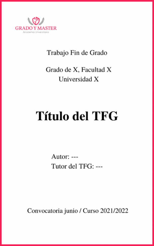 Ejemplos de portadas TFG