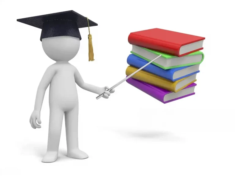 Representación en 3D de un estudiante universitario explicando las normativas TFG